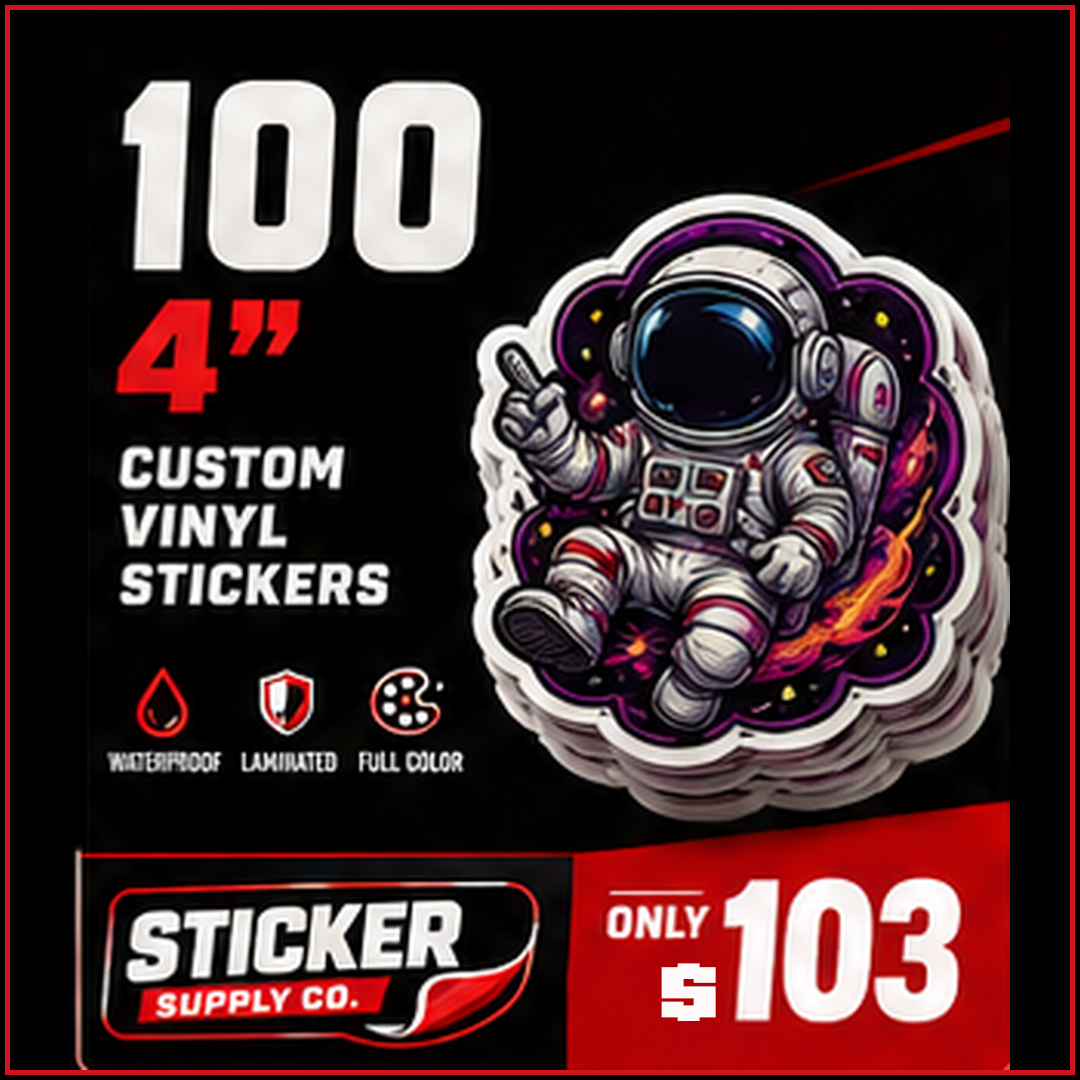 100 Custom 4-Inch Vinyl Stickers