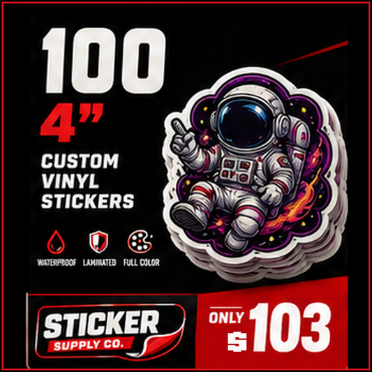 100 Custom 4-Inch Vinyl Stickers