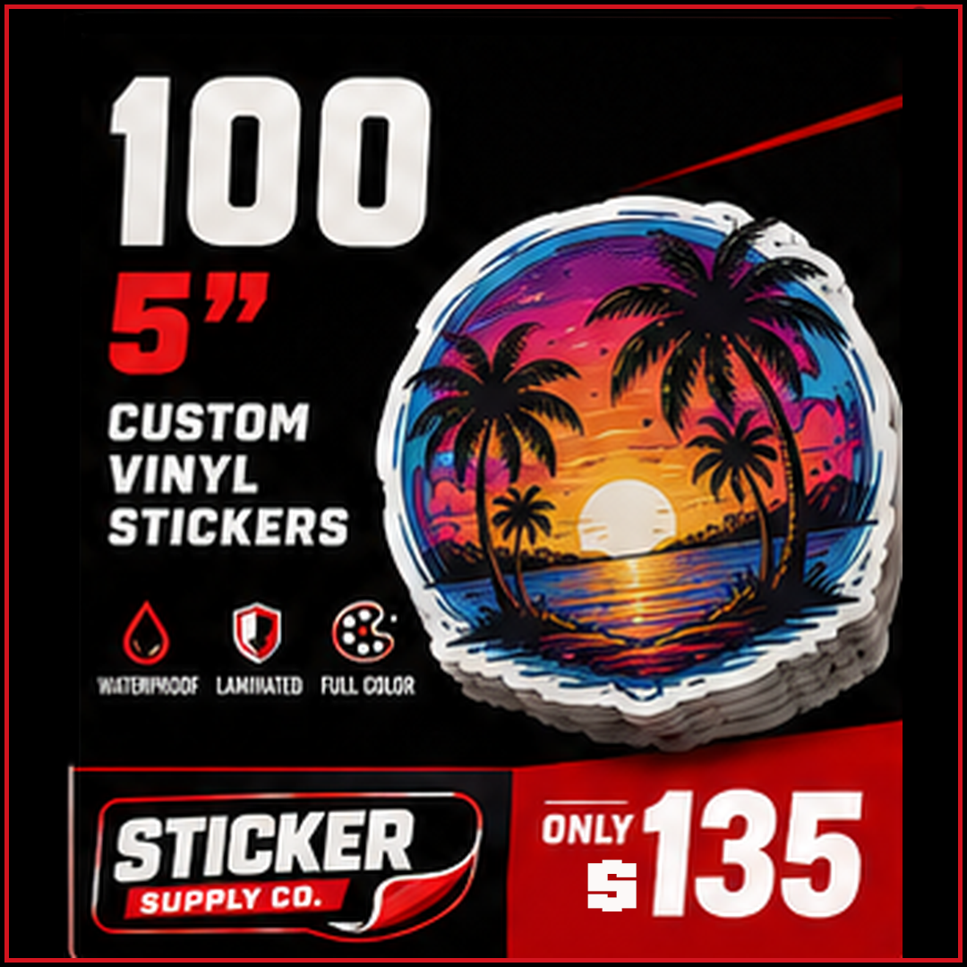 100 Custom 5-Inch Vinyl Stickers