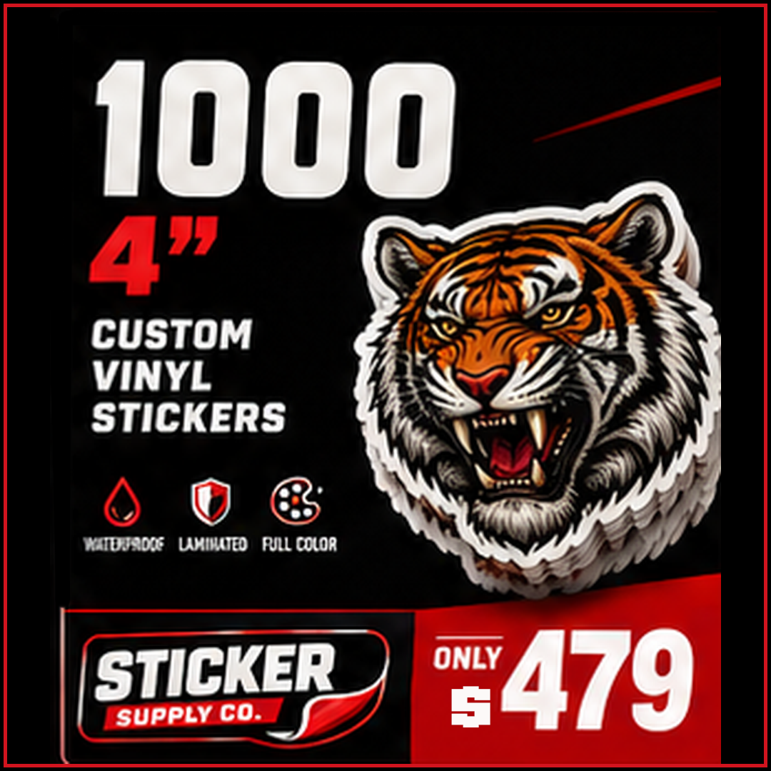 1000 Custom 4-Inch Vinyl Stickers