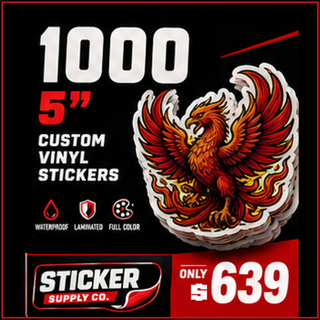 1000 Custom 5-Inch Vinyl Stickers
