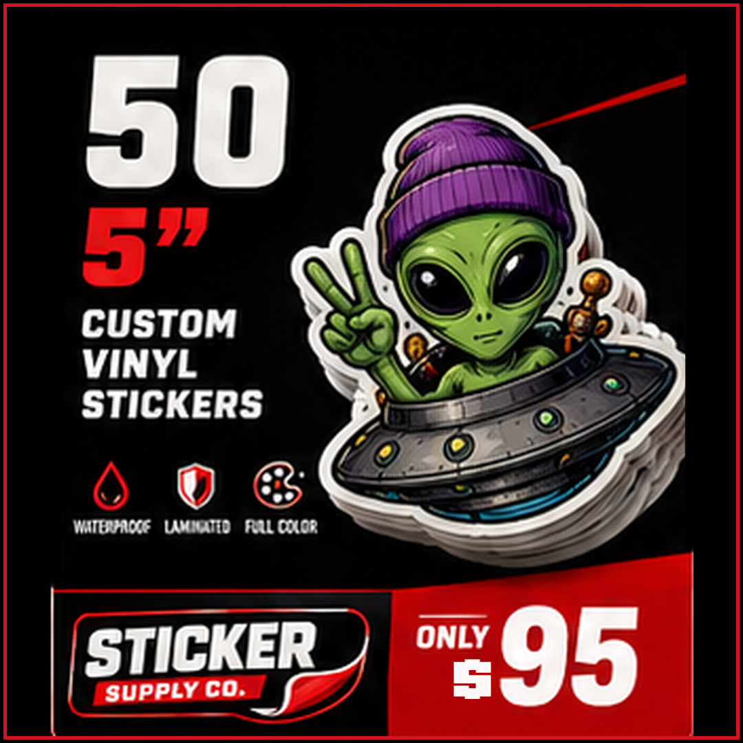 50 Custom 5-Inch Vinyl Stickers